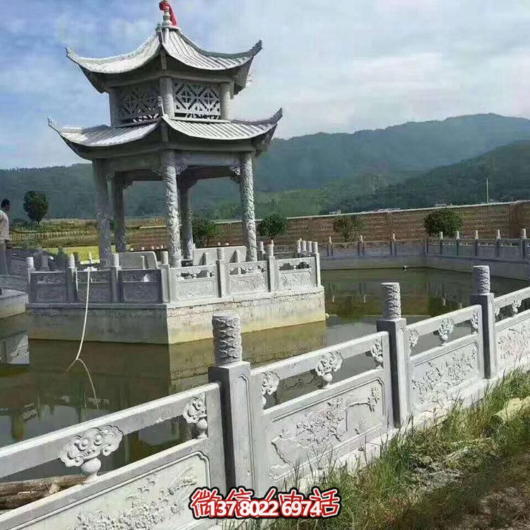 古典仿古水池涼亭，享受休閑園林生活