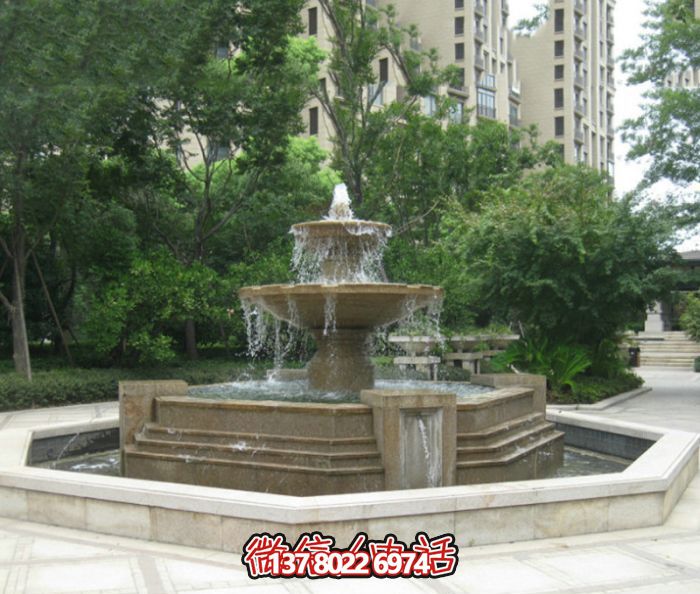 精美石雕大型噴泉，美化小區(qū)廣場(chǎng)景觀