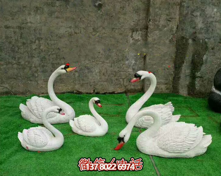 雕塑仿真天鵝，裝飾庭院、酒店、別墅等空間