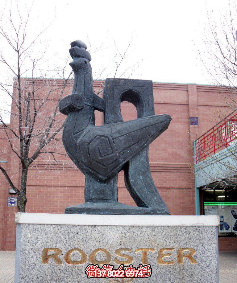 玻璃鋼創(chuàng)意雞雕塑，點亮街道美景