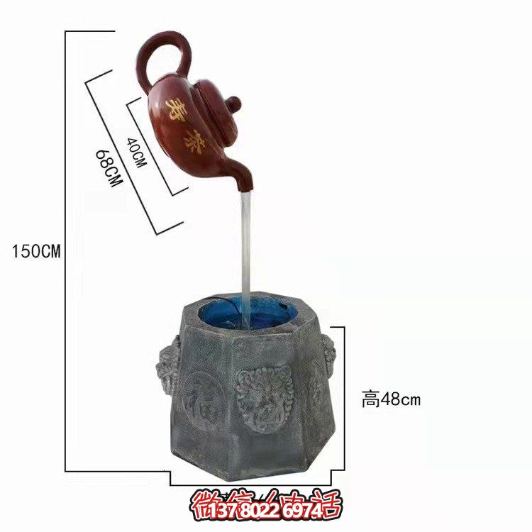 玻璃鋼大型懸空擺件，打造戶外流水天雕塑