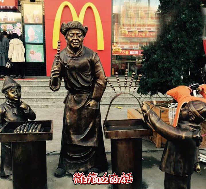 精美銅雕糖葫蘆，給您獨特的步行街體驗