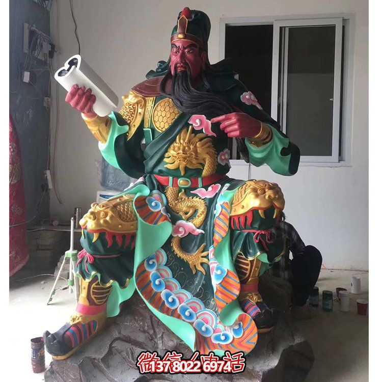 玻璃鋼關(guān)公神像，打造古典寺廟氛圍