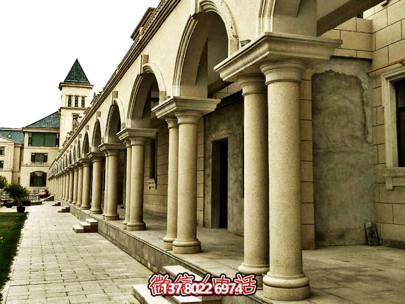 歐式風(fēng)格簡(jiǎn)易大理石羅馬柱酒店裝飾