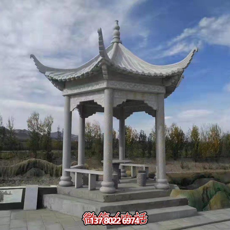精美園林大理石雕塑涼亭，給您帶來寧靜優(yōu)雅的家園氛圍