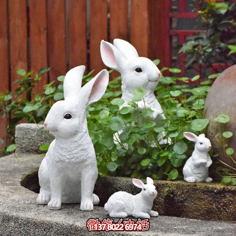 玻璃鋼兔子雕塑，點亮您的草坪