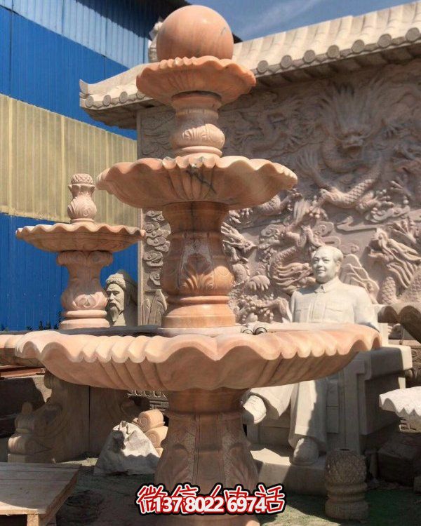 精美雕刻大理石流水?dāng)[件，完美搭配豪華別墅和小區(qū)噴泉