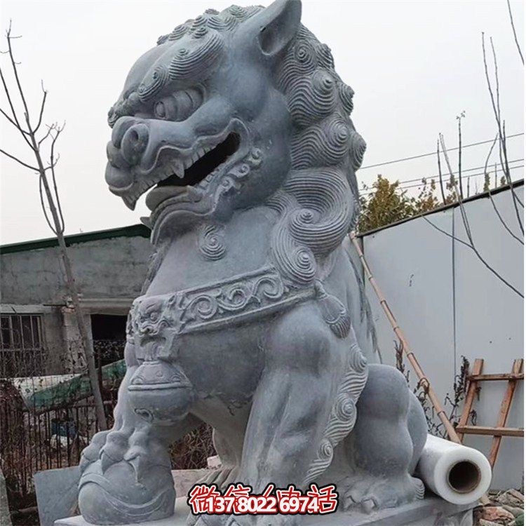 豪華庭院大型獅子雕塑，招財(cái)進(jìn)寶，鎮(zhèn)宅門口裝飾