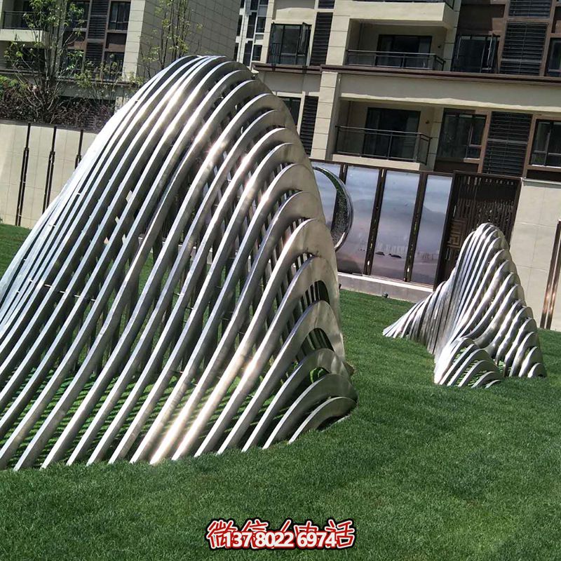 不銹鋼抽象景觀擺件，美化公園綠地戶外空間