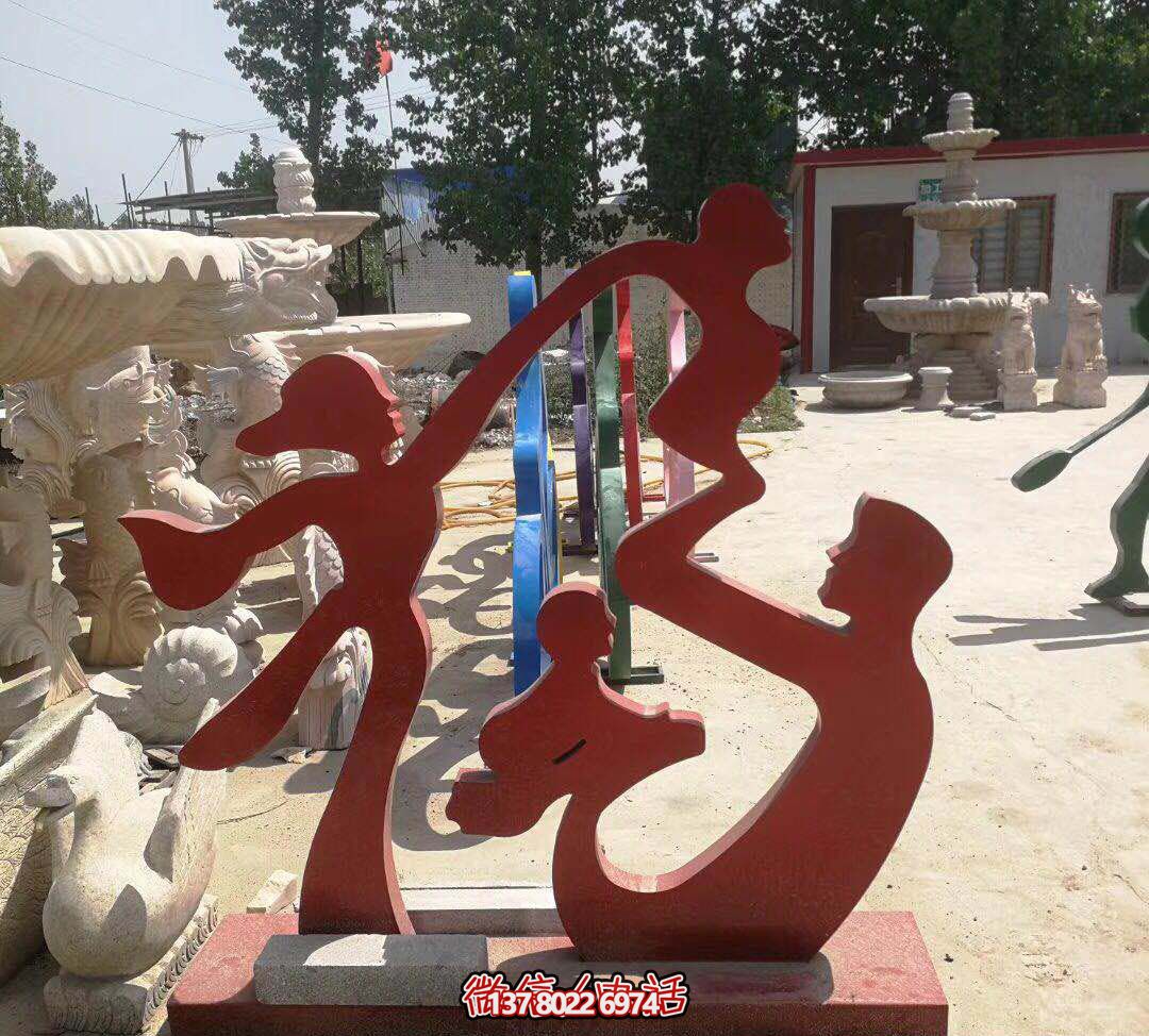 不銹鋼創(chuàng)意福字雕塑，點(diǎn)亮公園里的每一個(gè)角落