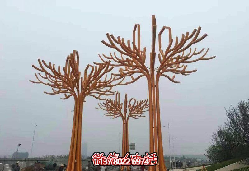 不銹鋼公園雕塑——抽象樹(shù)形藝術(shù)品