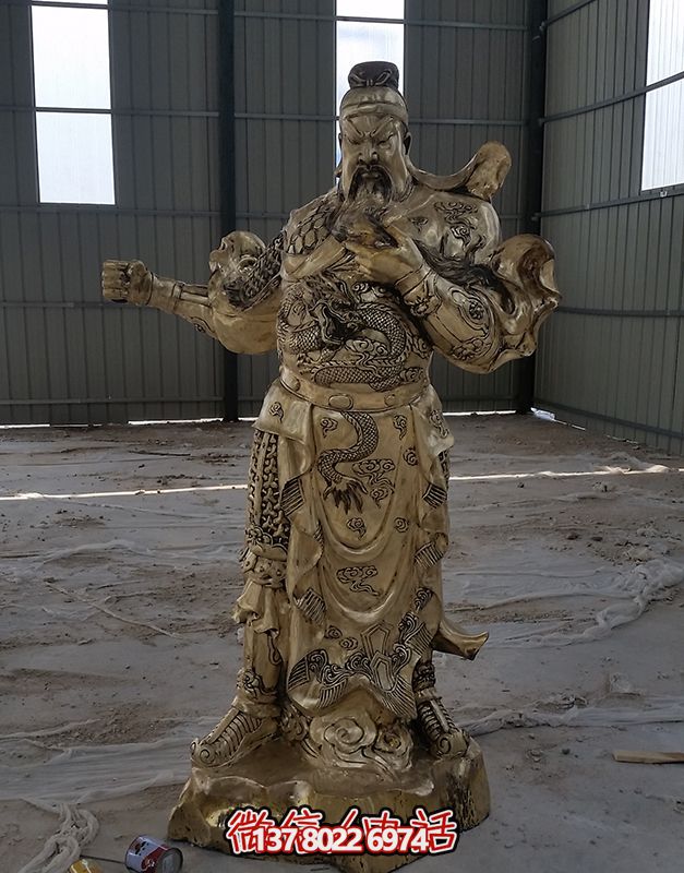 開(kāi)業(yè)大吉，關(guān)公佛像黃銅雕塑，招財(cái)進(jìn)寶