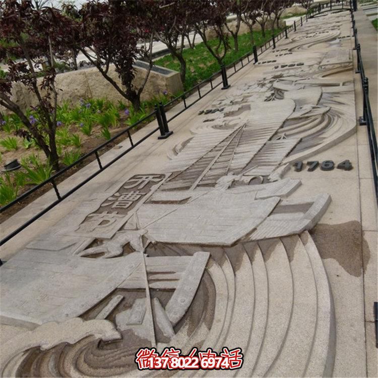 大理石浮雕壁畫，點(diǎn)綴景區(qū)廣場裝飾