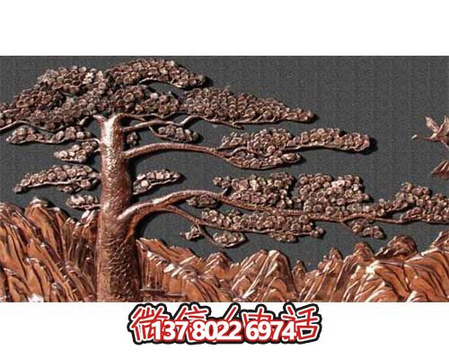 迎客松雕塑，紫銅裝飾室內(nèi)外公園廣場(chǎng)