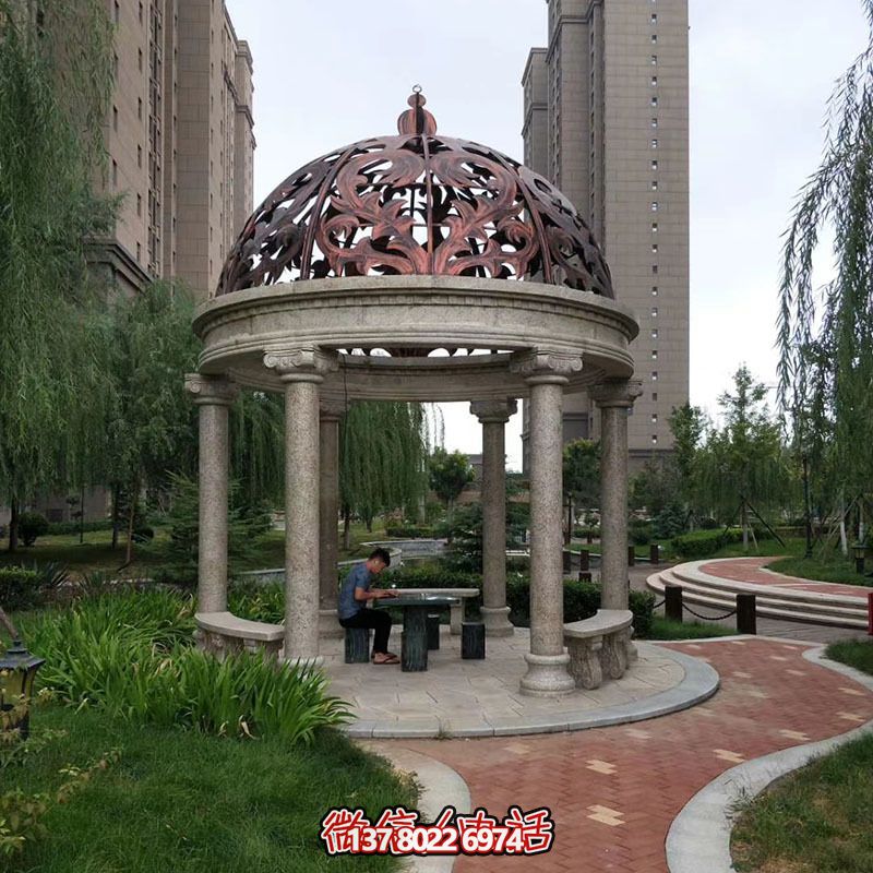 高端歐式鏤空涼亭，打造完美小區(qū)廣場(chǎng)