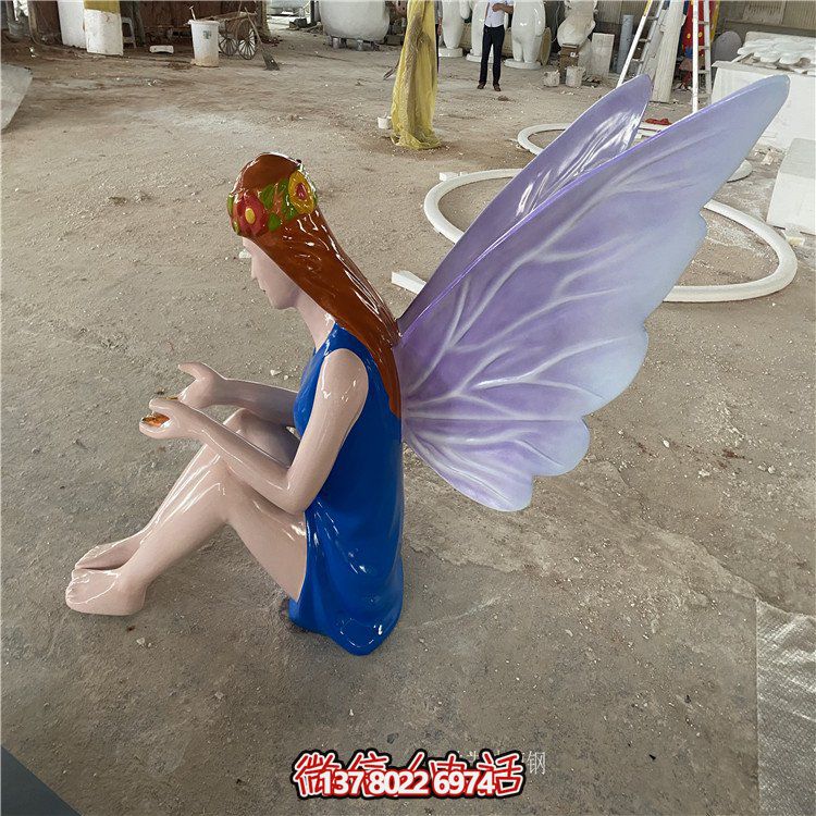 玻璃鋼仙子人物雕塑彩繪，為公共廣場增添美觀
