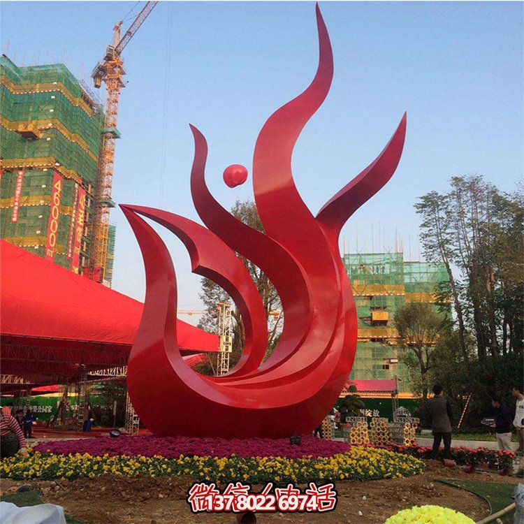 精美不銹鋼鳳凰雕塑，點(diǎn)綴精致小區(qū)、別墅環(huán)境