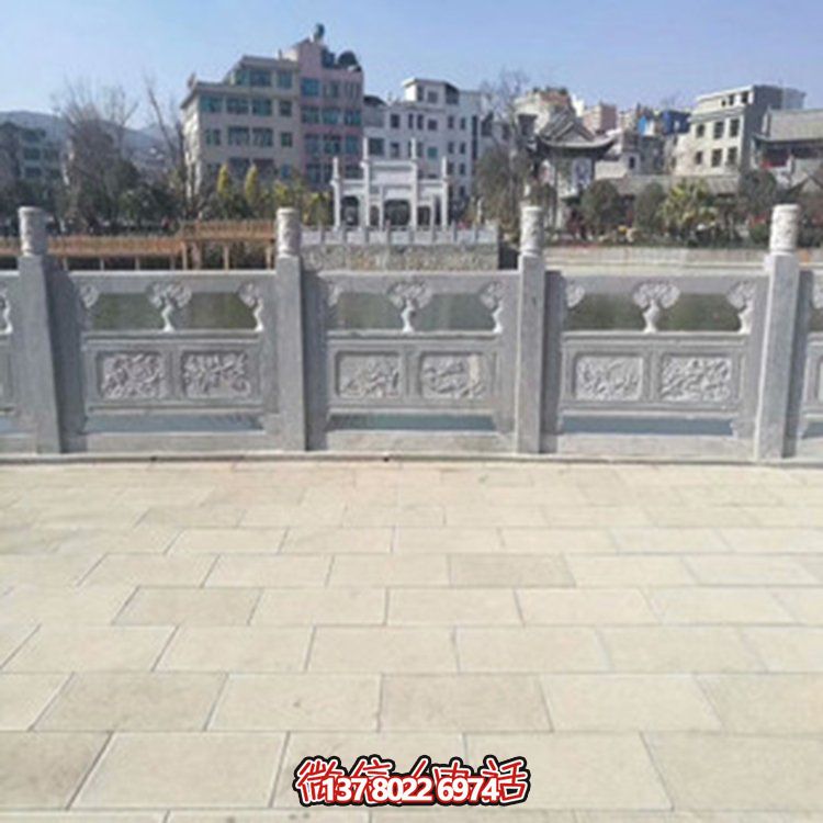 精美大理石雕塑欄桿，裝點(diǎn)戶外園林景觀