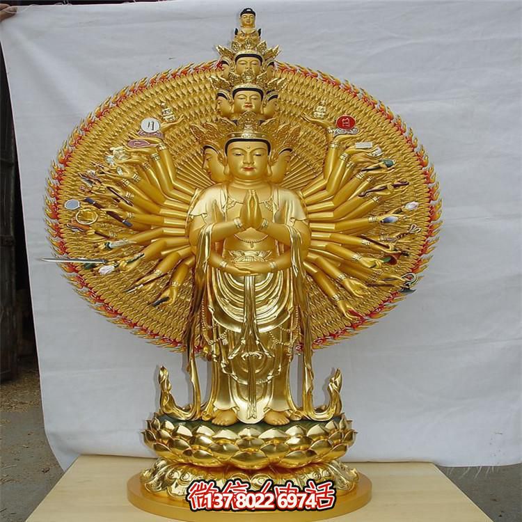 純金打造千手觀音雕塑，傳承宗教文化
