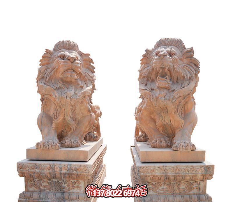 雕塑財(cái)神獅子，祈求招財(cái)進(jìn)寶