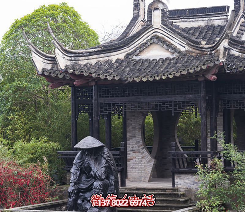 姜太公玻璃鋼仿銅雕塑為景區(qū)園林增添獨(dú)特美感