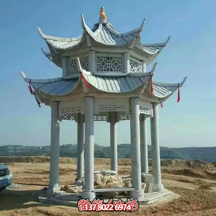 中式雙層涼亭，傳承傳統(tǒng)文化美學(xué)