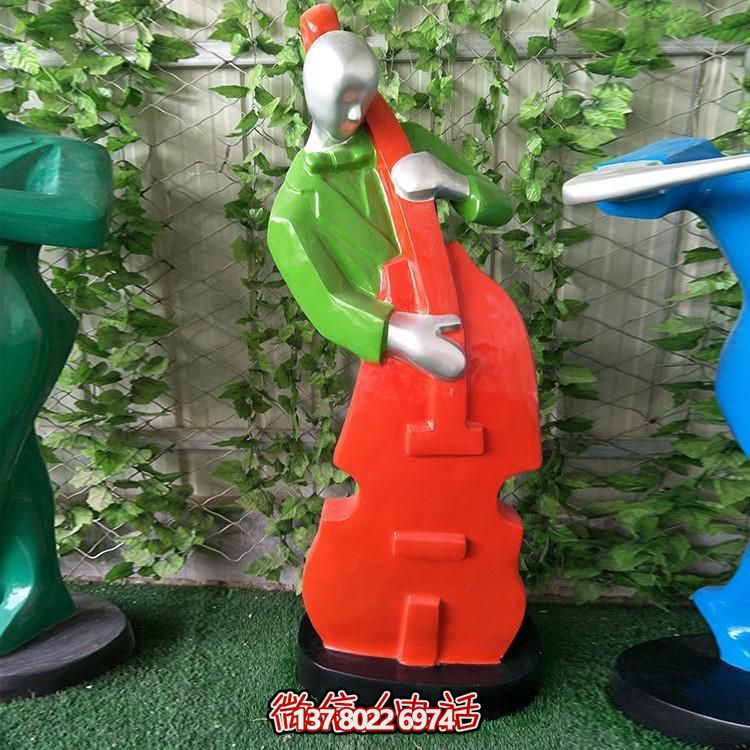 玻璃鋼彩繪抽象演奏小品雕塑廣場(chǎng)