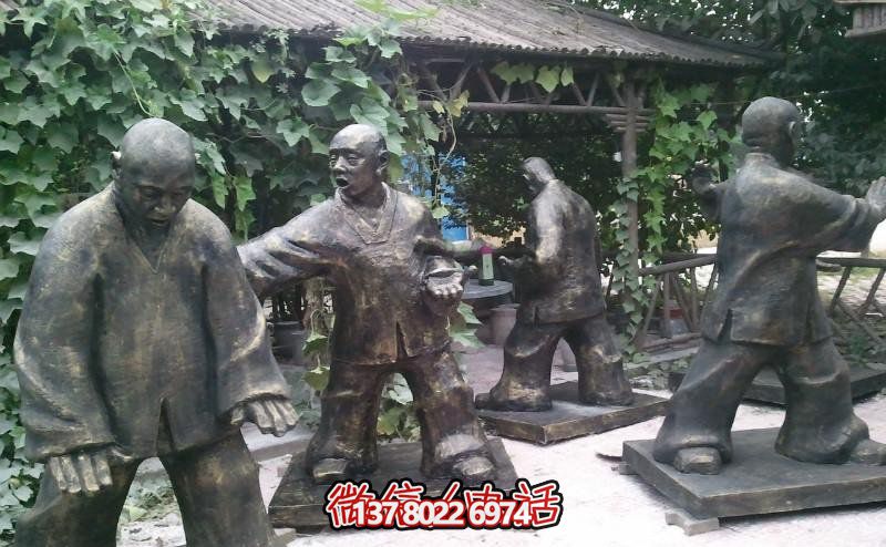 玻璃鋼雕塑景觀，為廣場(chǎng)練功夫人注入靈動(dòng)之物