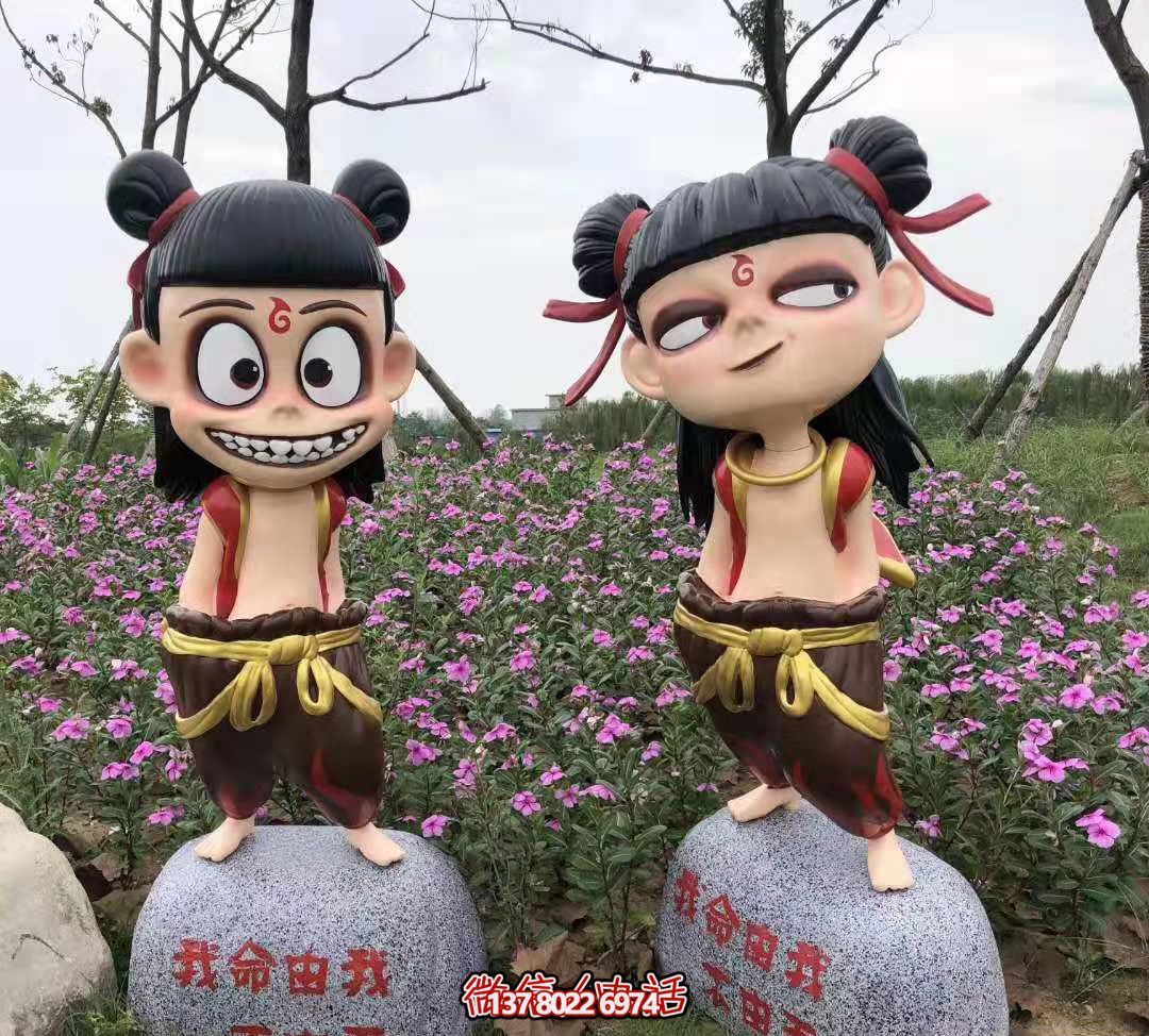 哪吒彩繪玻璃鋼雕塑，為公園廣場(chǎng)帶來(lái)獨(dú)特藝術(shù)氛圍