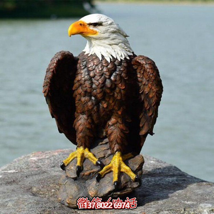 玻璃鋼老鷹雕塑擺件，點綴戶外花園庭院