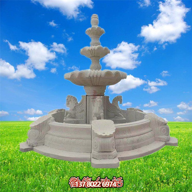 精美石雕噴泉，點(diǎn)綴大理園林之美