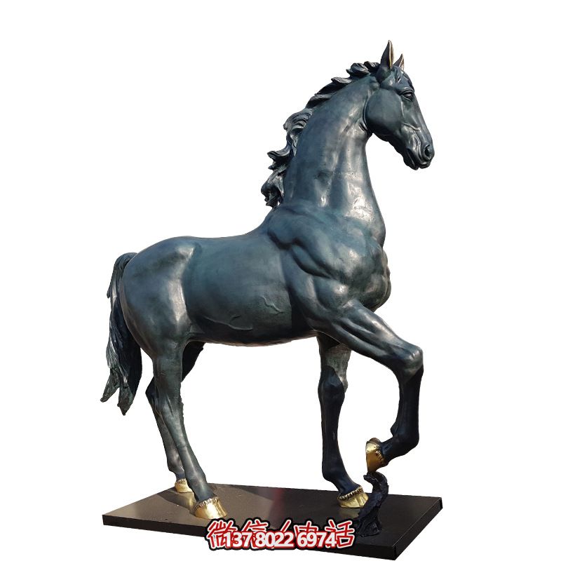 玻璃鋼馬雕塑，大型仿真動物裝置，裝飾景區(qū)、廣場