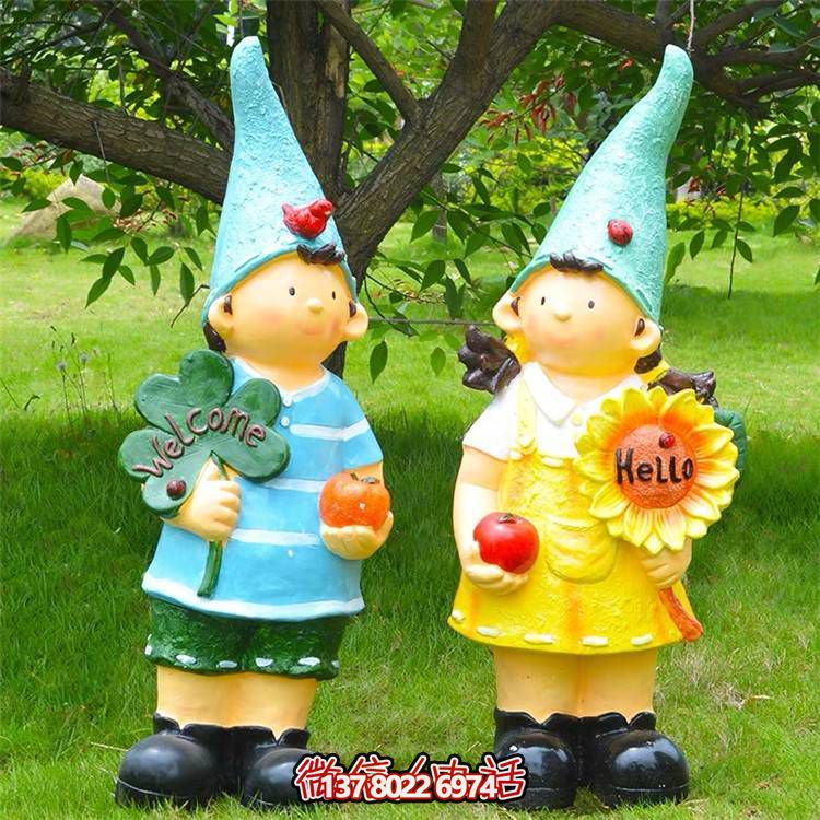 玻璃鋼制娃娃擺件，豐富你的戶外園林裝飾