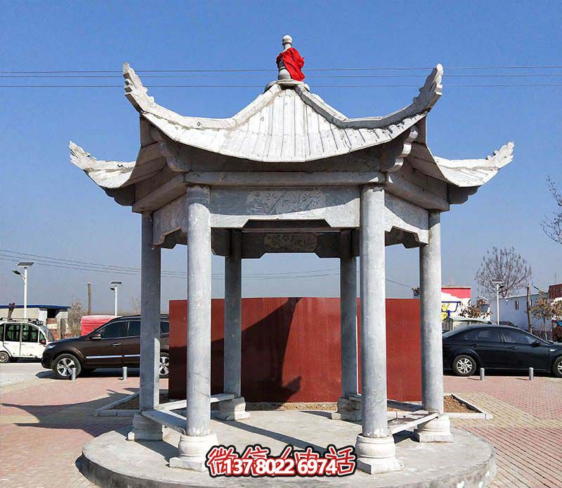 精致大理石涼亭，點綴完美小區(qū)廣場