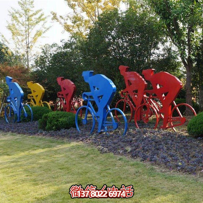 不銹鋼剪影賽車擺件，點(diǎn)綴公園草坪