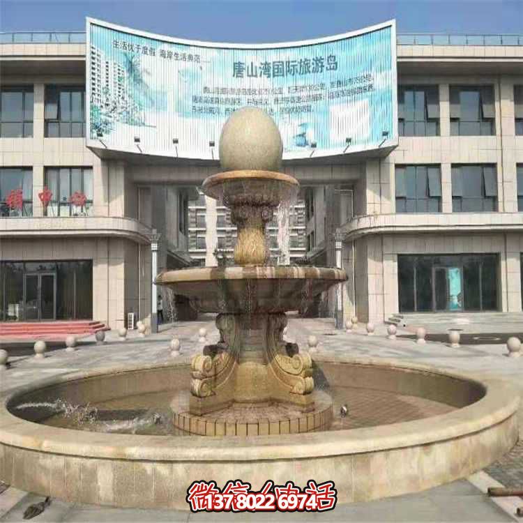 精致石雕噴泉，美化小區(qū)、別墅、大理石環(huán)境