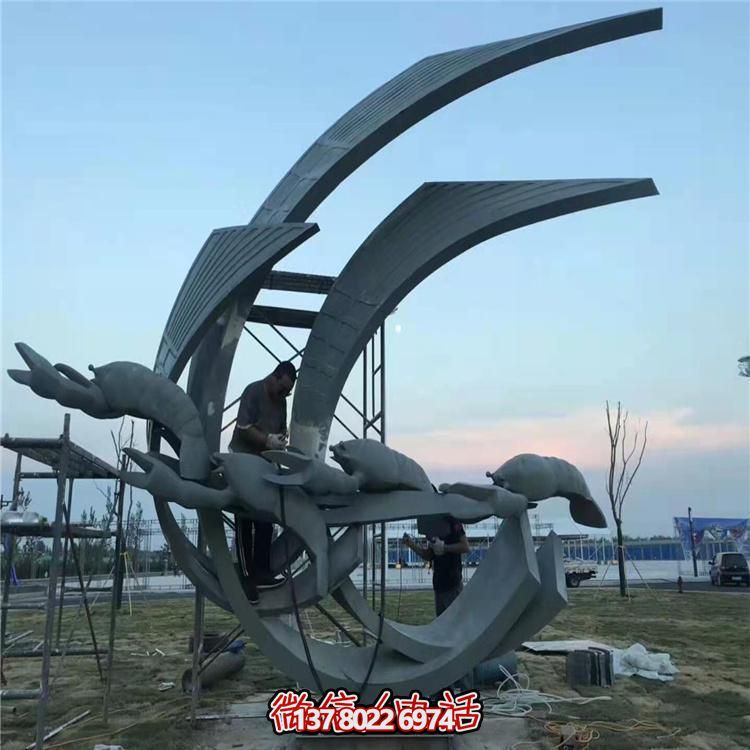 不銹鋼創(chuàng)意景觀雕塑，點亮綠色戶外廣場園林