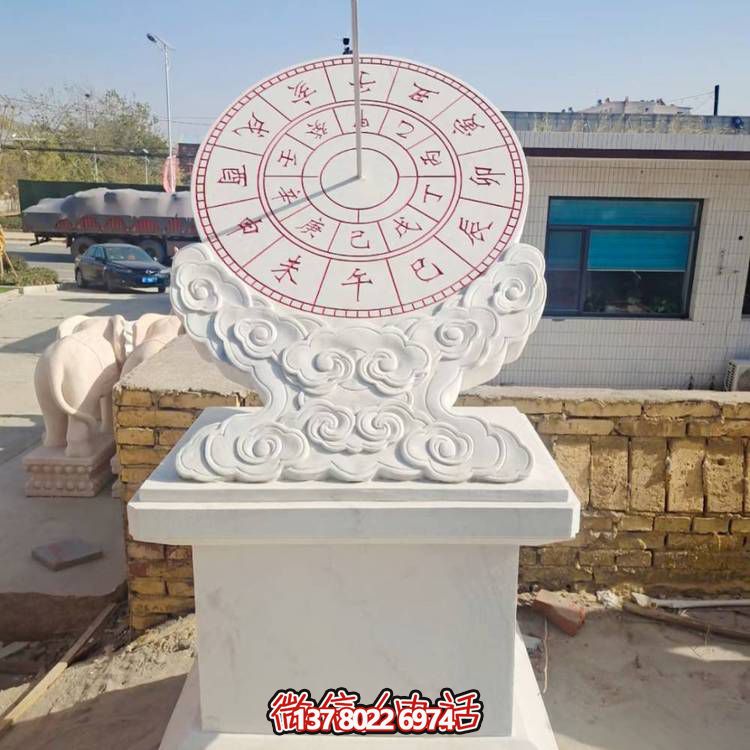 古典石雕計時器擺件，傳承校園文化