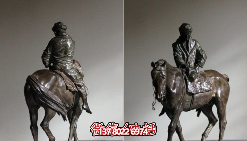 少數(shù)民族公園玻璃鋼雕塑騎馬裝飾