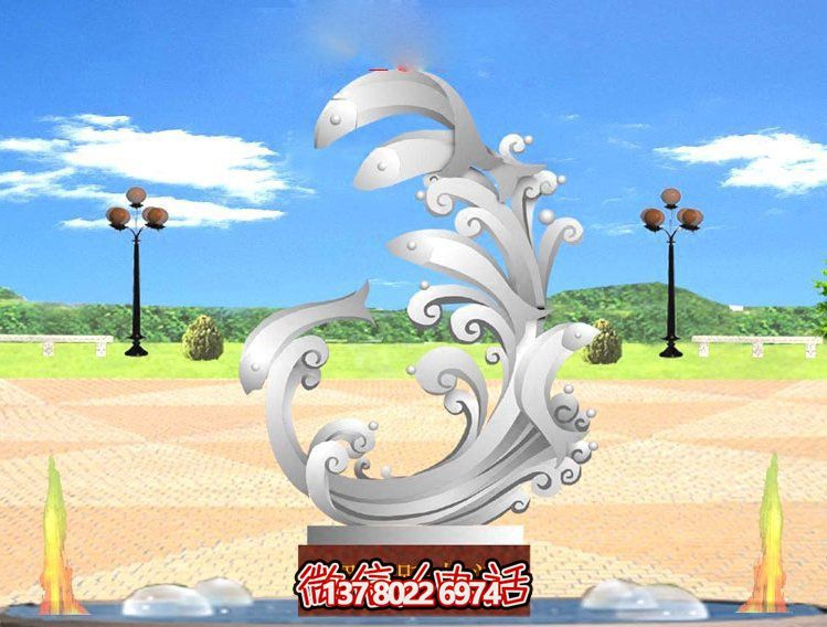 玻璃鋼雕塑魚(yú)躍龍門(mén)傳承古老傳統(tǒng)，展示創(chuàng)意美感