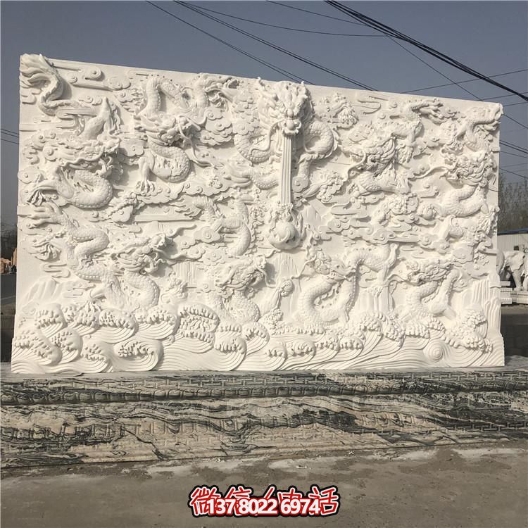 精湛雕刻的室內(nèi)大理石雕塑，為您的庭院增添浮雕照壁