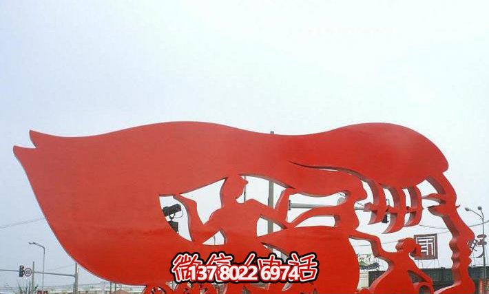 公園不銹鋼抽象紅色長發(fā)美女雕塑 公園不銹鋼抽象紅色長發(fā)美女雕塑