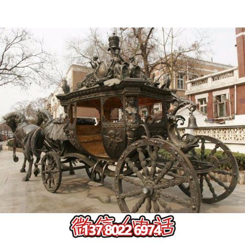 戶(hù)外公園大型銅雕馬車(chē)雕塑