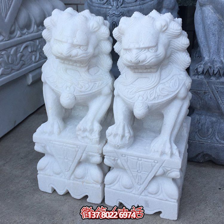 獅子雕塑，戶外園林庭院門口擺放鎮(zhèn)宅獅子