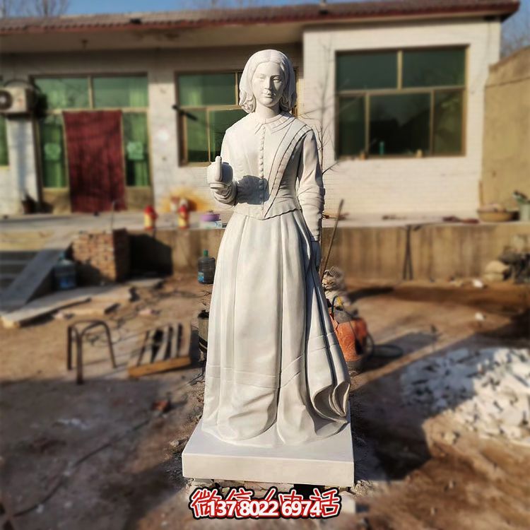 醫(yī)學(xué)院大理石石雕著名護(hù)理學(xué)者南丁格爾雕塑 醫(yī)學(xué)院大理石石雕著名護(hù)理學(xué)者南丁格爾雕塑