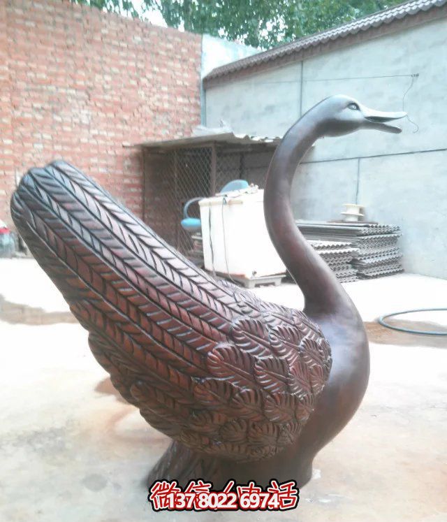 戶(hù)外不銹鋼噴漆烤漆切面工藝天鵝雕塑