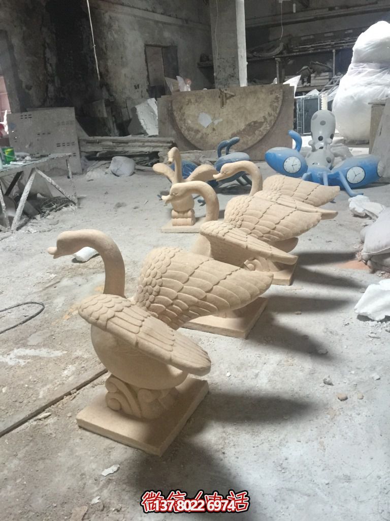 景區(qū)戶外大理石花崗巖景觀天鵝雕塑 景區(qū)戶外大理石花崗巖景觀天鵝雕塑