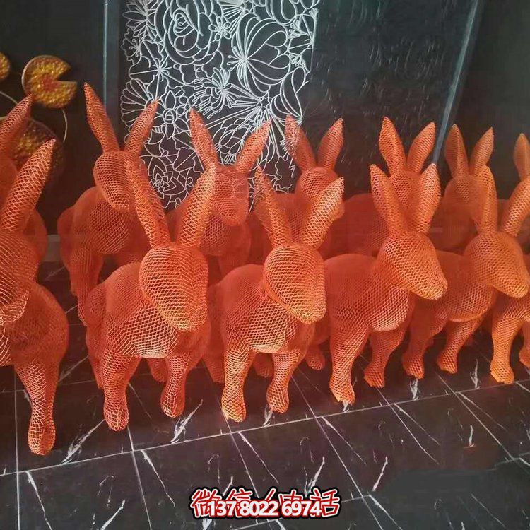 不銹鋼鏤空創(chuàng)意抽象兔子景觀(guān)