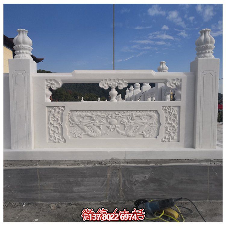 大理石石雕戶(hù)外園林景觀擺件欄桿欄板雕塑