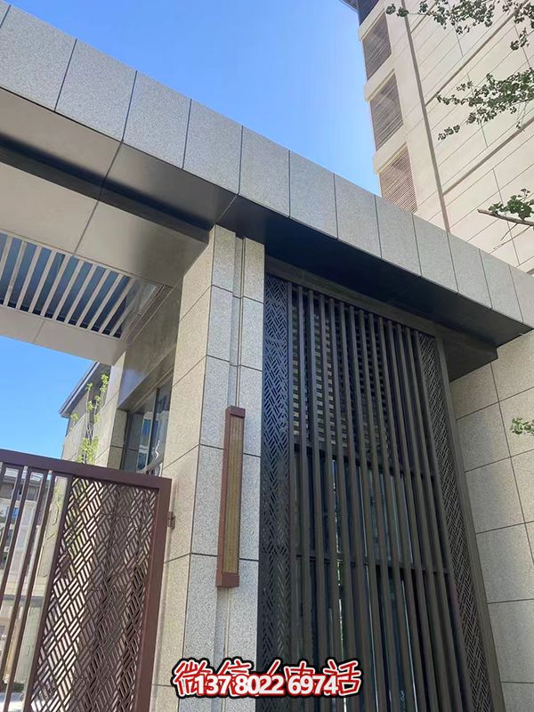 詠華園小區(qū)大門(mén)石材干掛